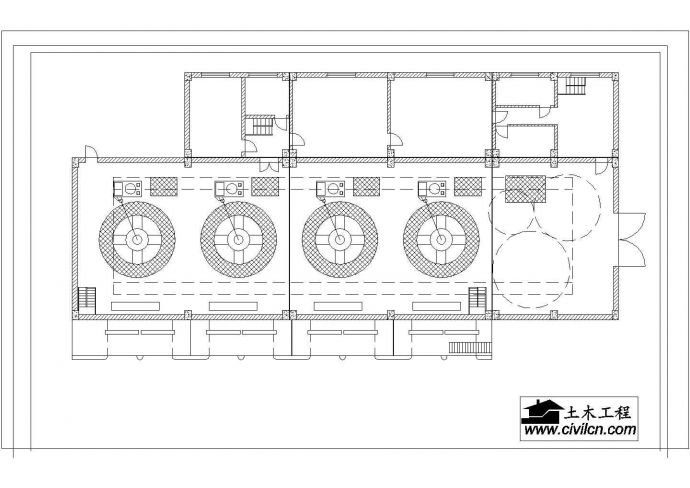 某水力发电站厂房CAD设计完整平面图_图1