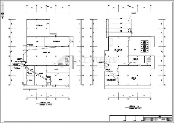 某宾馆设备用房电气CAD设计完整施工图纸-图二