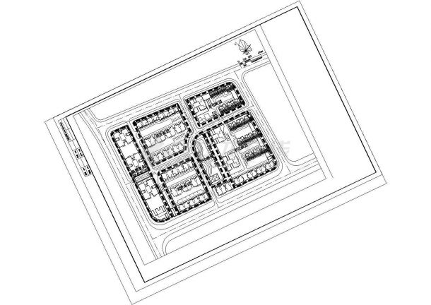 【苏州】某欧式风格小区住宅楼全套施工设计cad图纸-图一