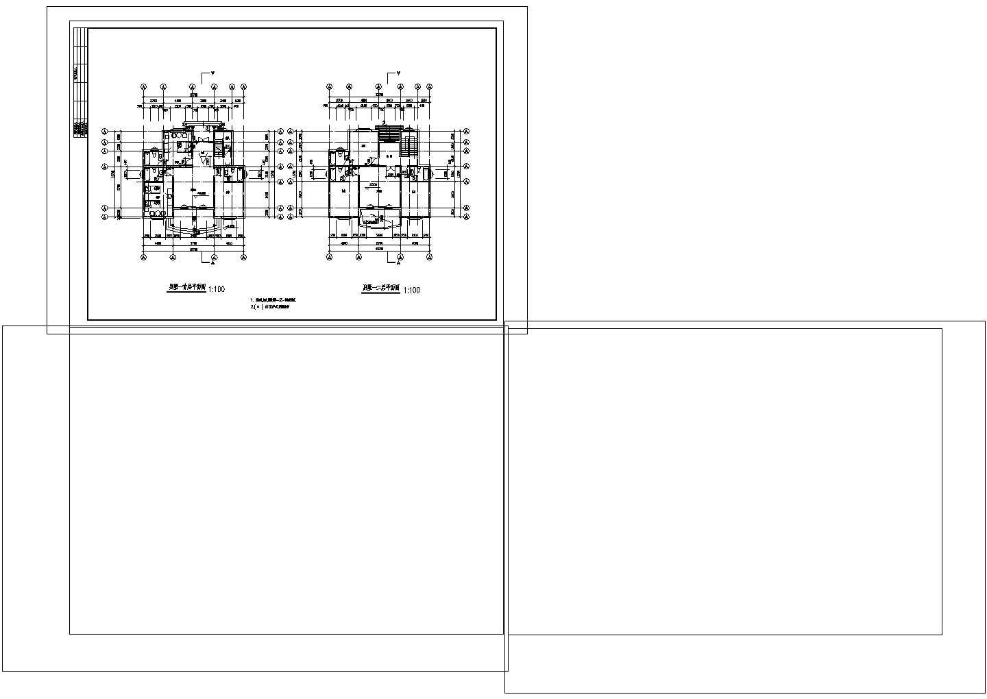 2层 农村别墅建筑CAD图纸设计