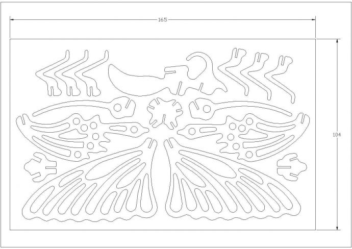 某蝴蝶CAD节点剖面大样图纸_图1