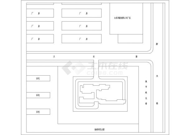 某文东养老院地形CAD全套节点施工图-图一