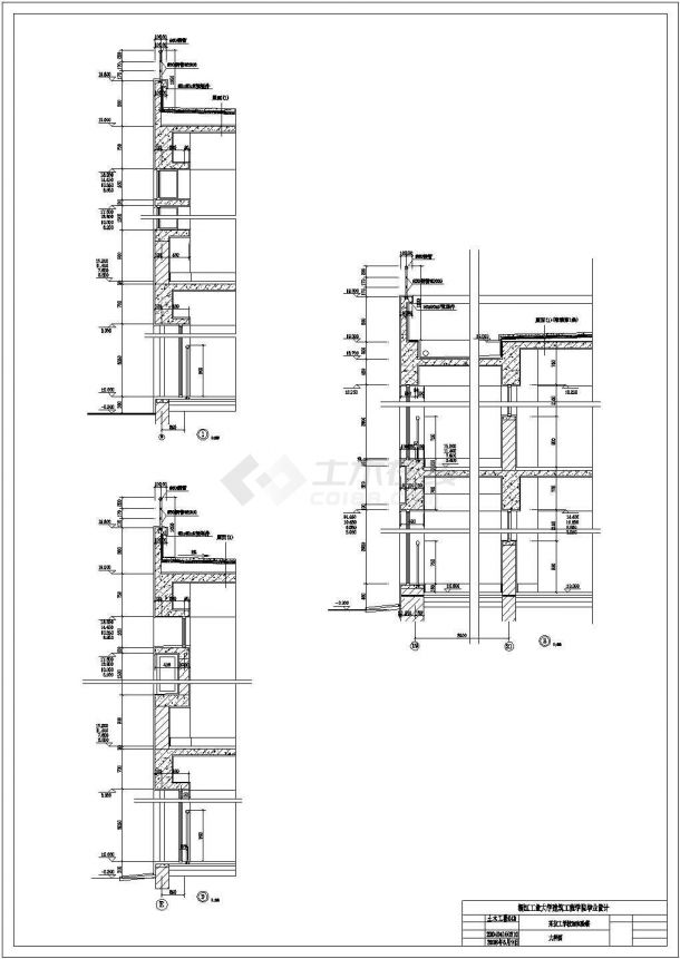 湖南大学楼梯节点设计全套施工cad图-图二