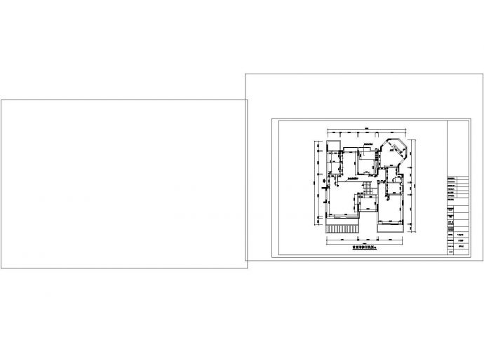 2层样板房复式黑白情缘风格CAD图纸设计_图1