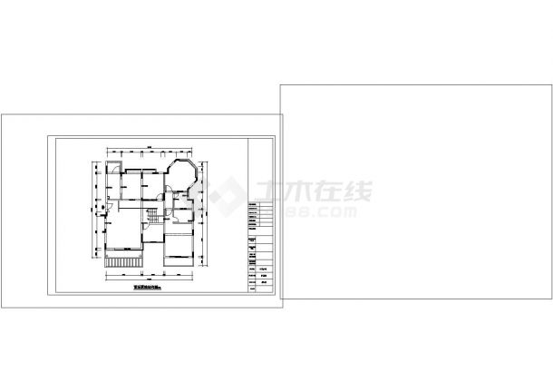 2层样板房复式黑白情缘风格CAD图纸设计-图二