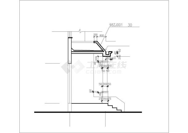 350平米3层砖混结构单体别墅全套建筑设计CAD图纸-图二