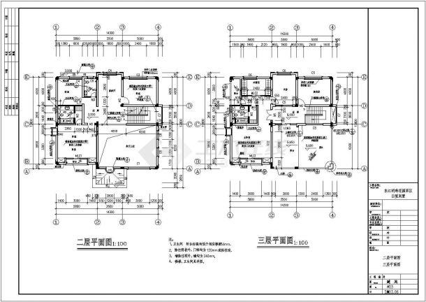 东江花园B户型设计全套施工cad图-图一