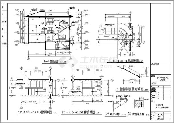 东江花园B户型设计全套施工cad图-图二