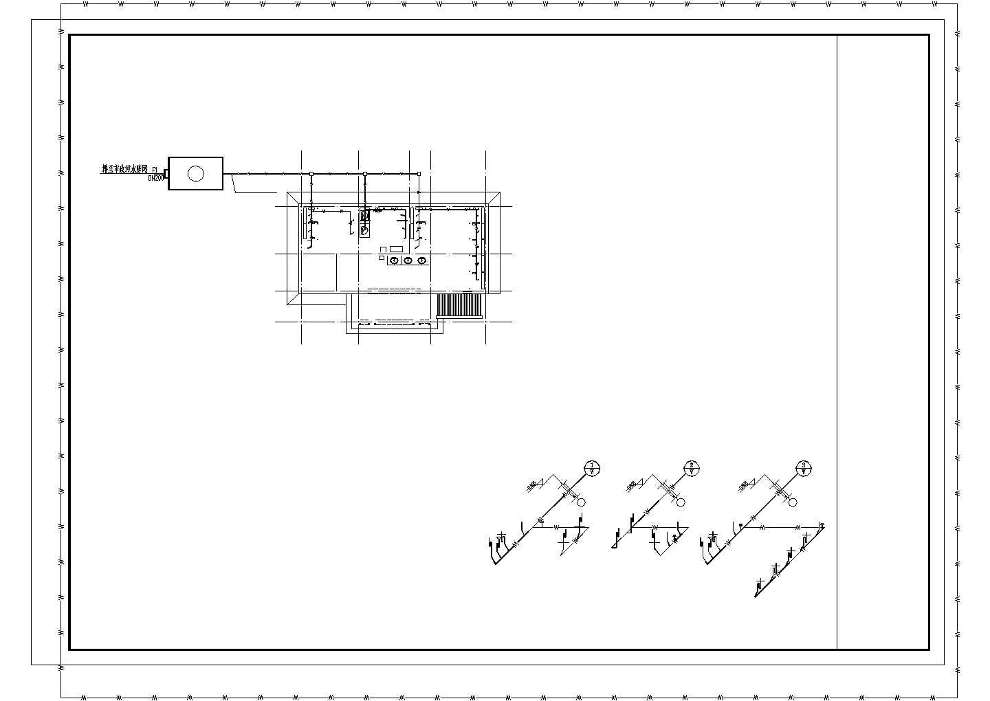 某村创3A景区旅游公厕建设工程给排水CAD设计图纸