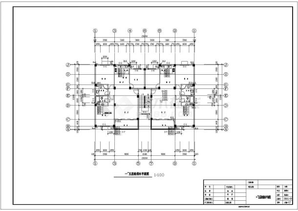 某地大学校园寝室楼给排水CAD详细设计施工图-图二