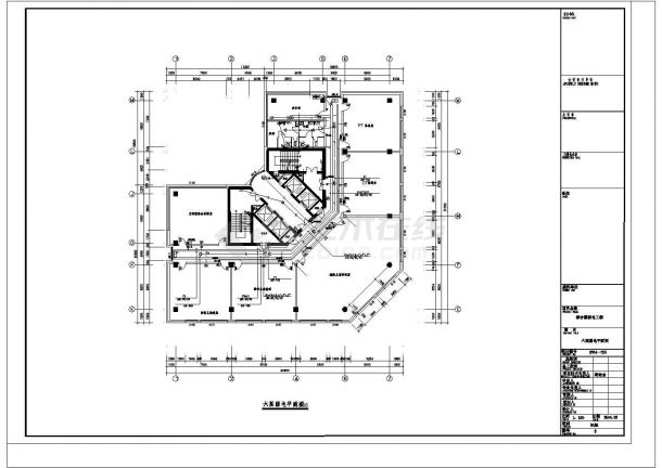 办公楼设计_某地区大型高层办公楼弱电工程设计cad全套平面施工图（含设计说明）-图二
