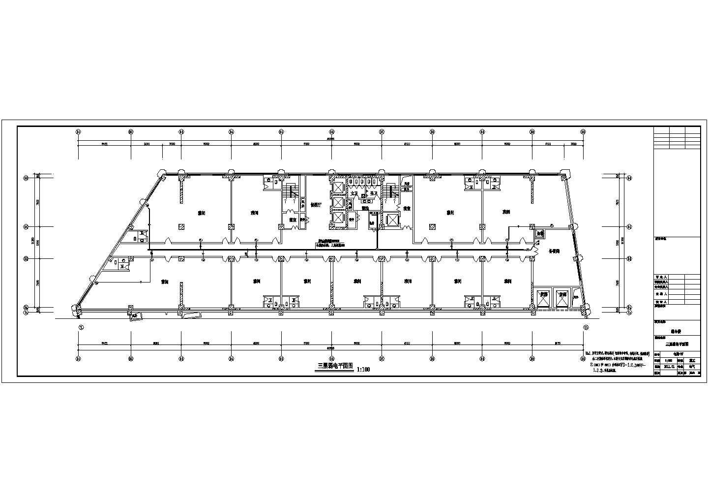某二十层综合大楼全套电气CAD设计完整施工图纸