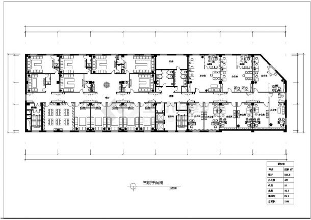 某宾馆建筑施工CAD平面全套设计完整方案图-图二