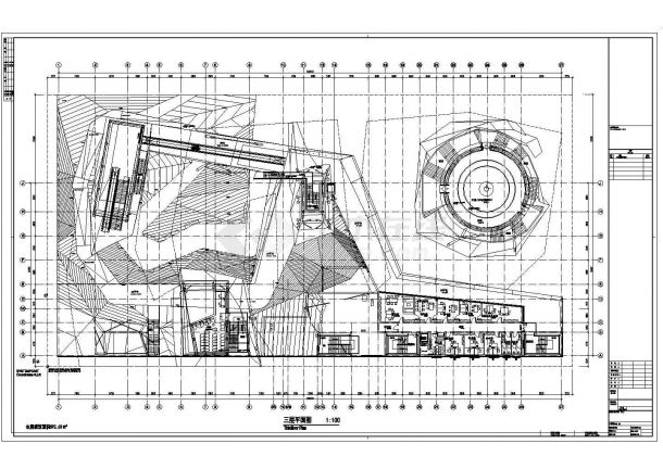 地下1地上4层鄂尔多斯尔多斯博物馆建筑设计图-图一