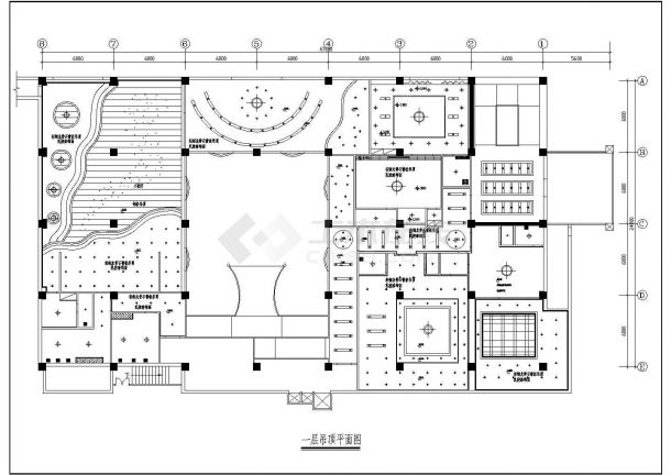 某酒店套房室内装修设计CAD施工图纸-图二