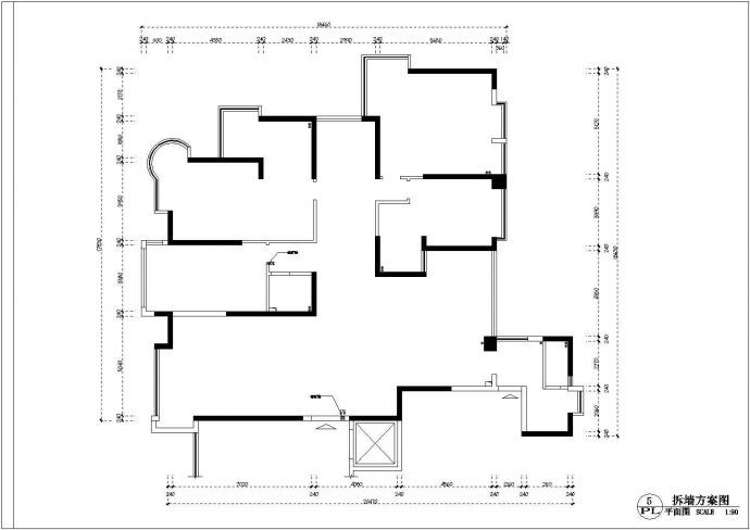某家装全套室内CAD设计构造完整施工图_图1