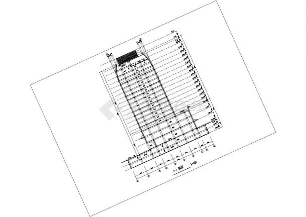 某地高级写字楼CAD框架结构施工设计图-图一