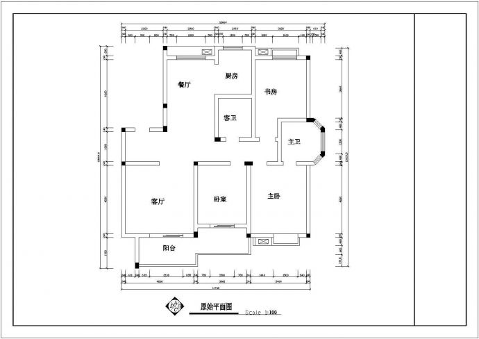 株洲市阳光户型7设计全套施工cad图_图1