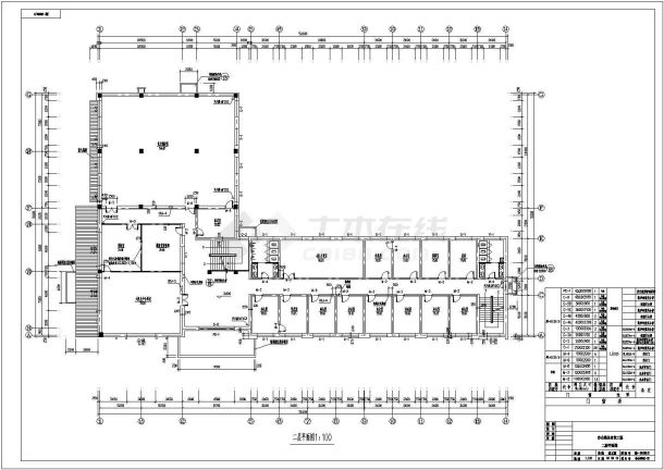 某地电力大队办公楼建筑CAD构造完整设计图-图二