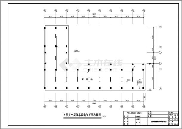 某地两层宿舍楼水电设计平面CAD施工图-图二