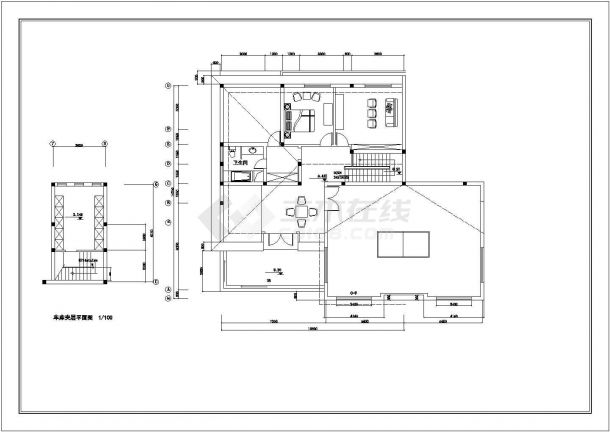 某时尚欧式别墅全套装饰设计CAD室内施工图纸-图二