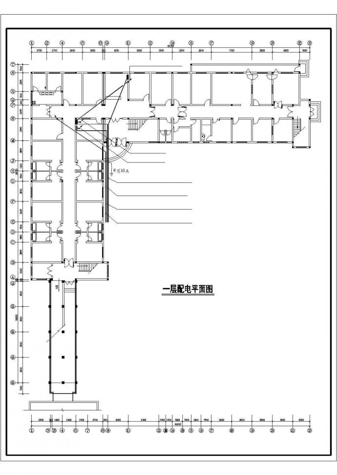 某县医院综合楼框架结构CAD施工图_图1
