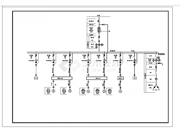2套电缆清册电气系统设计施工cad图纸-图二
