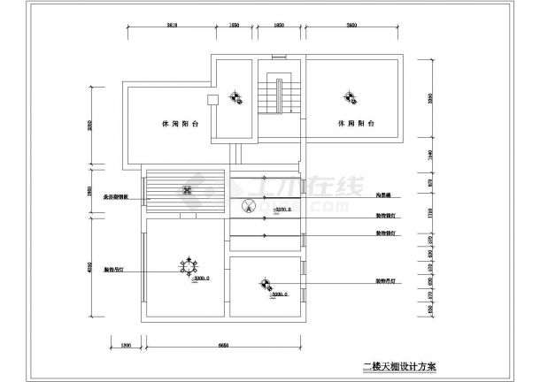 某小别墅室内装修设计方案cad施工图纸-图一