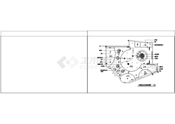  Xiaomou Bar Interior Decoration Design CAD Construction Drawing - Figure 1