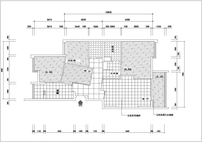 某小区住宅楼室内装修设计cad施工图纸_图1