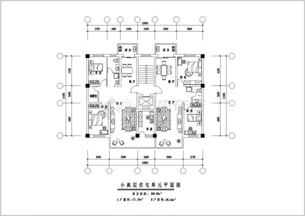 祁东9层住宅户型设计全套施工cad图-图二