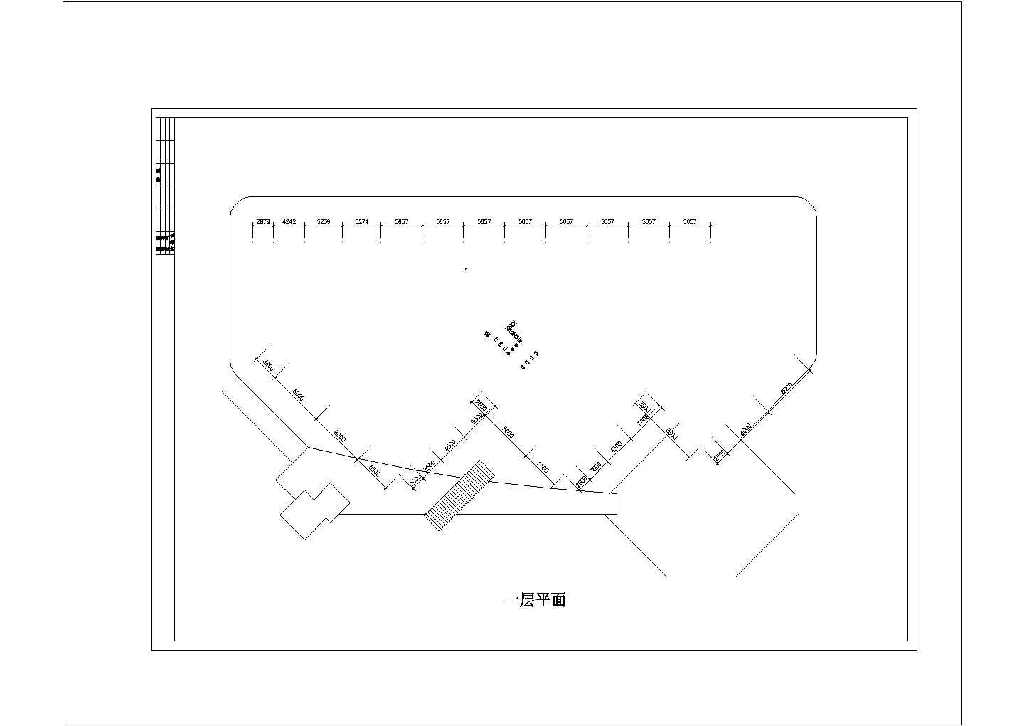 城镇商业内景规划及会所平面设计图cad图纸