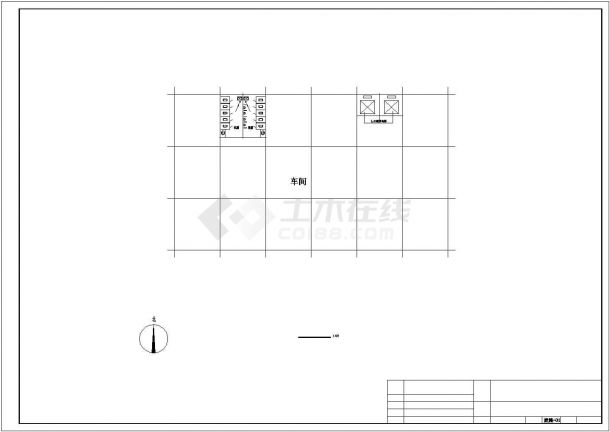 厂房设计_深圳某电子厂2500平米三层框架结构生产厂房建筑设计CAD图纸-图一