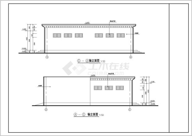 某地上一层砖混结构公厕设计cad全套建筑方案图（含设计说明）-图一