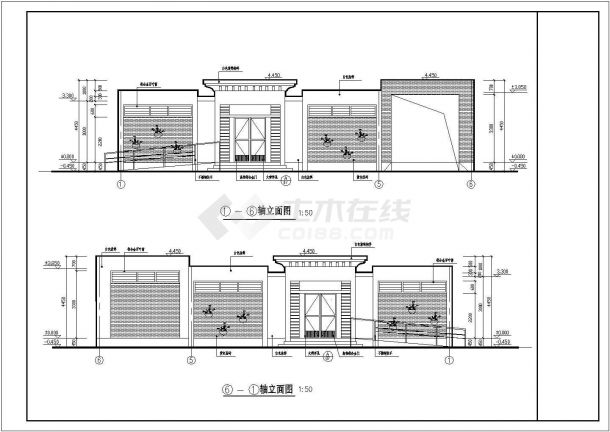 某地上一层砖混结构公厕设计cad全套建筑方案图（含设计说明）-图二