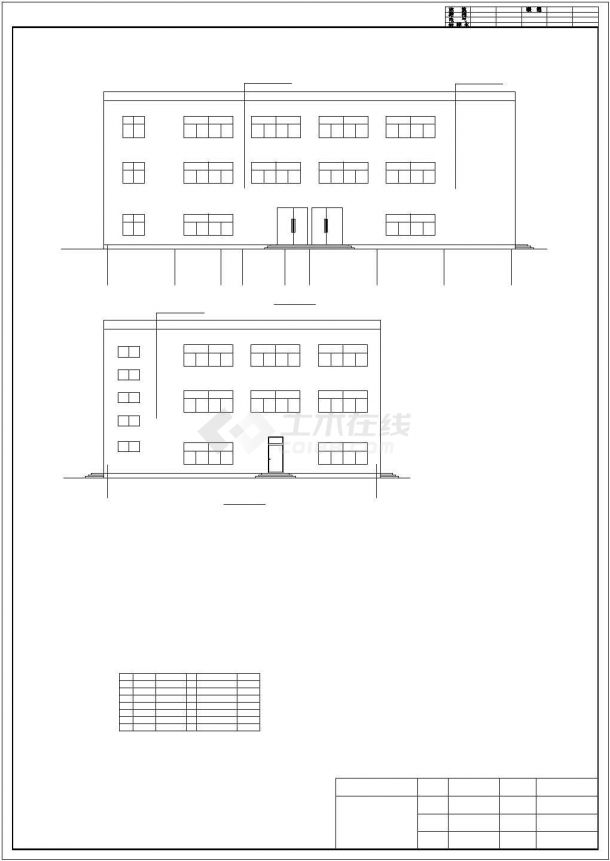江苏太仓市某3层高档商场全套建筑设计CAD图纸（含总平面图）-图二