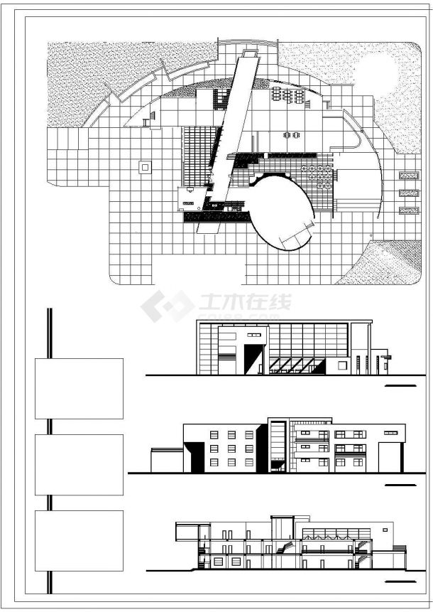 大学生活动中心建筑方案设计图-图一