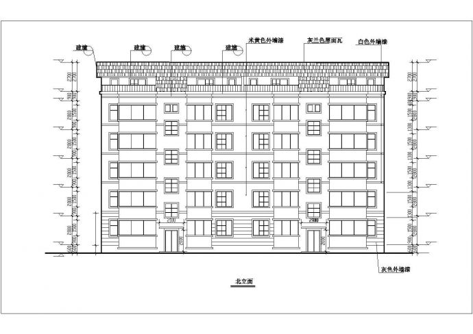 邢台市万豪花园小区5层混合结构民居住宅楼建筑设计CAD图纸（含阁楼）_图1