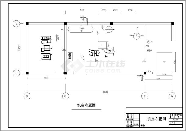 广州某大型冷饮厂200吨低温冷藏库制冷系统设计CAD图纸-图一