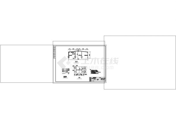 厂房设计_972平米单层钢结构小厂房结施cad图纸设计-图二