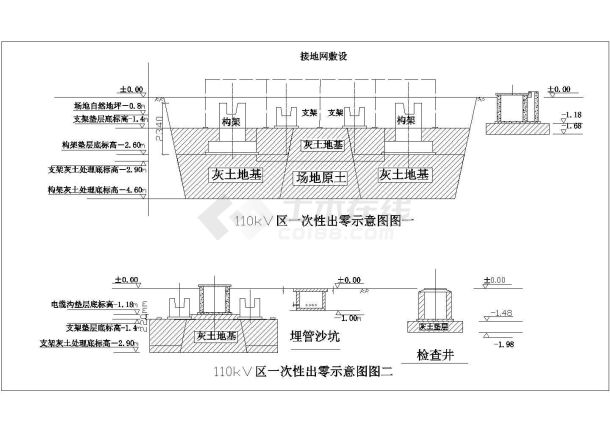 变电站工程一次出零施工设计图-图二