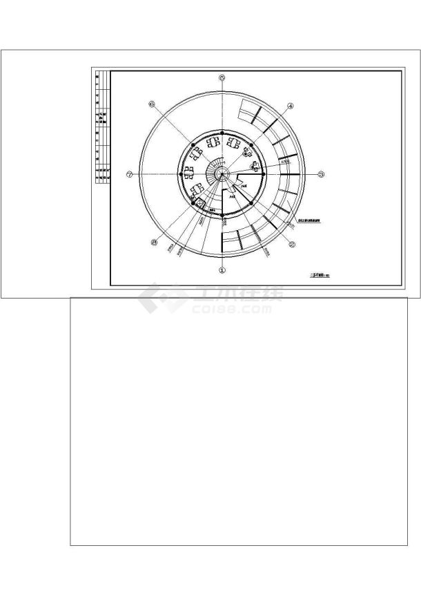 2层圆形经典中餐厅建筑方案CAD图纸设计-图二