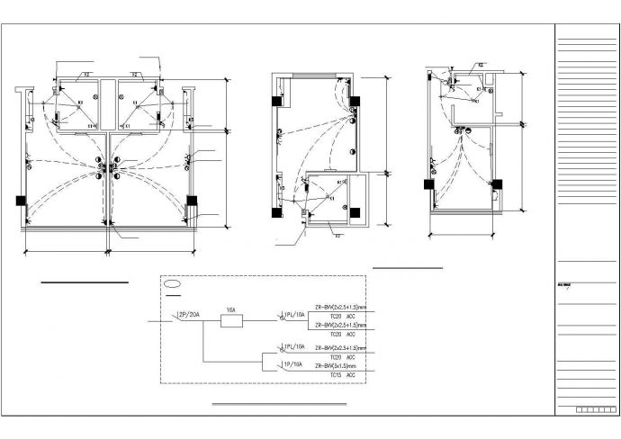 某酒店房间电气设计CAD平面图施工图纸_图1