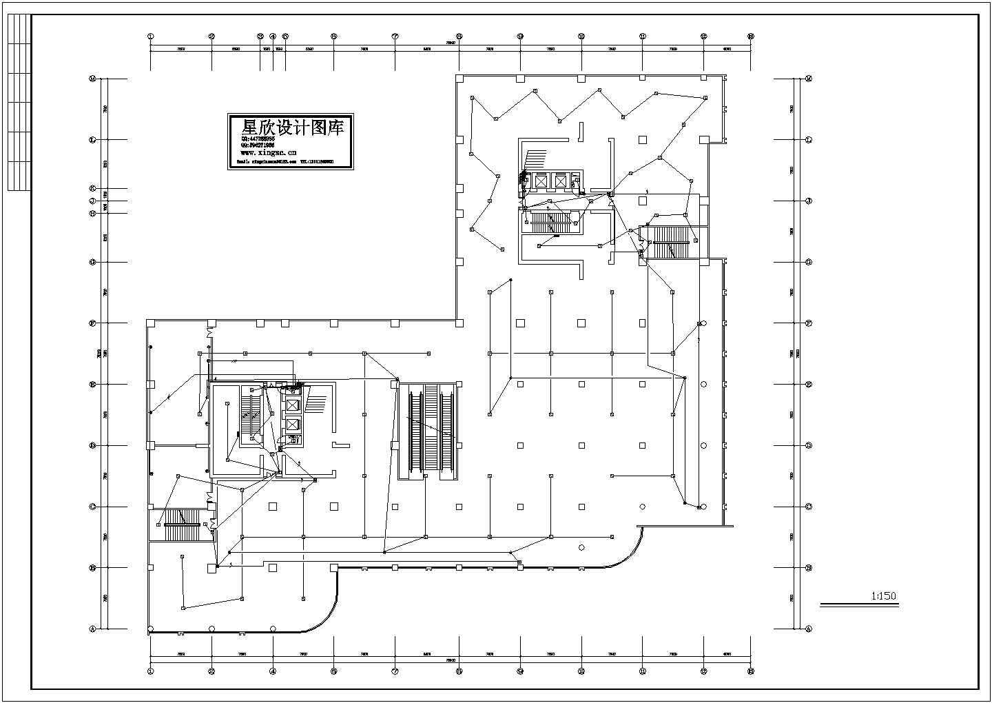 某商住楼弱电设计CAD平面图大样图施工图纸
