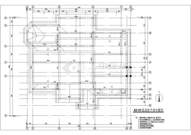 某砖混结构别墅建筑结构方案图-图一