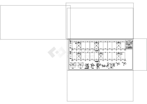 厂房设计_门式刚架承重结构带吊车厂房结施CAD图纸设计-图二