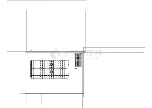 厂房设计_总跨门式刚架带吊车钢结构厂房结施CAD图纸设计-图一