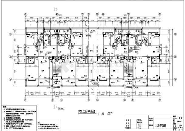 苏州水岸花园小区两栋8层框架结构商住楼建筑设计CAD图纸（1层为商铺）-图一
