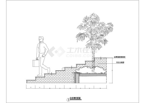 华汇康城小区售楼处规划设计cad全套施工图-图二