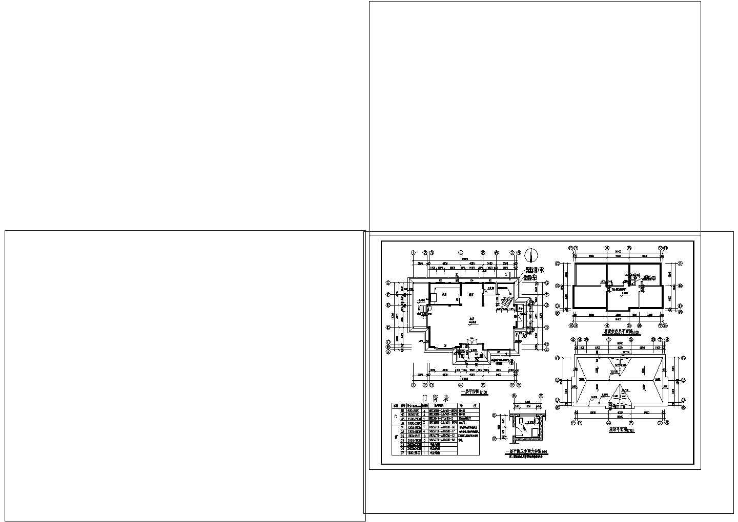 3层453.44平米别墅建筑施工图